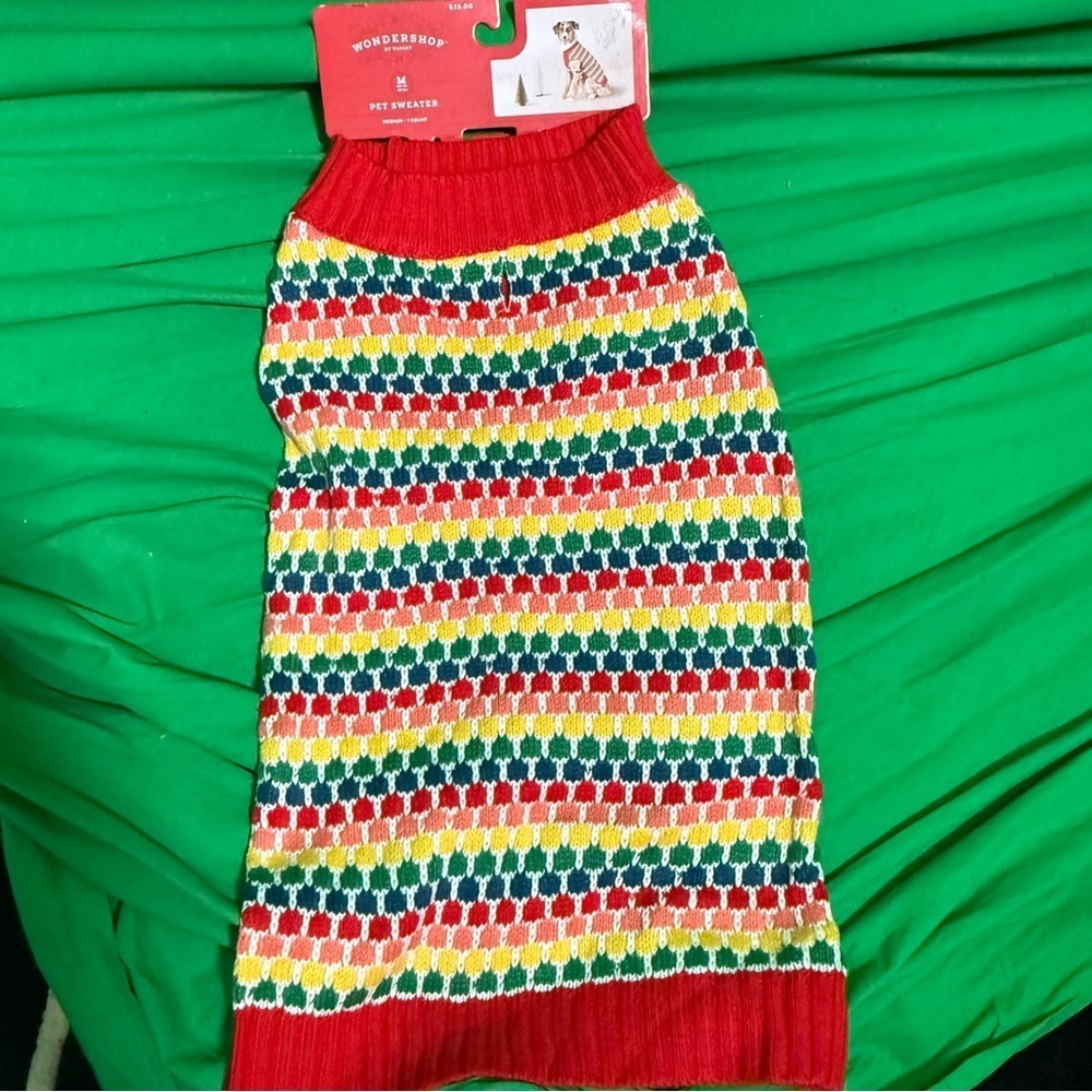 NEW Wondershop Multicolor Dog Sweater Size Medium